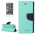 GOOSPERY FANCY DIARY for iPhone 6 Plus & 6s Plus Cross Texture Horizontal Flip Leather Case with Card Slots & Wallet & Holder(Blue)