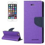 GOOSPERY FANCY DIARY for iPhone 6 Plus & 6s Plus Cross Texture Horizontal Flip Leather Case with Card Slots & Wallet & Holder(Purple)