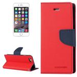 GOOSPERY FANCY DIARY for iPhone 6 Plus & 6s Plus Cross Texture Horizontal Flip Leather Case with Card Slots & Wallet & Holder(Red)