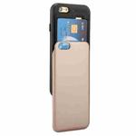 GOOSPERY for iPhone 6 Plus & 6s Plus TPU + PC Sky Slide Bumper Protective Back Case with Card Slots(Gold)
