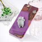 For iPhone 6 Plus & 6s Plus 3D Lovely Cat Pattern Squeeze Relief IMD Workmanship Squishy Dropproof Protective Back Cover Case
