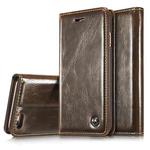 CaseMe-003 for iPhone 6 Plus & 6s Plus PU + PC Business Style Crazy Horse Texture Horizontal Flip Leather Case with Holder & Card Slots & Wallet(Brown)