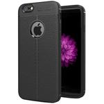 For iPhone 6 Plus & 6s Plus Litchi Texture TPU Protective Back Cover Case (Black)