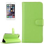 For iPhone 6 & 6s Litchi Texture Horizontal Flip Leather Case with Holder & Card Slots & Wallet(Green)