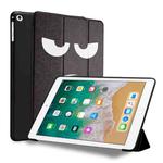 Angry Expression Pattern Horizontal Flip PU Leather Case for iPad 9.7 (2018) & (2017) / Air 2 / Air, with Three-folding Holder & Honeycomb TPU Cover