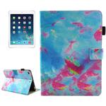 For iPad 9.7 (2018) & iPad 9.7 inch 2017 / iPad Air / iPad Air 2 Universal Blue and Pink Marble Pattern Horizontal Flip Leather Protective Case with Holder & Card Slots & Sleep