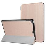 For iPad 9.7 (2018) & iPad 9.7 (2017) Custer Texture Horizontal Flip Leather Case with Three-folding Holder & Sleep / Wake-up Function(Rose Gold)
