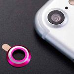 For iPhone 7 Ultrathin Rear Camera Lens Protector Aluminum Protective Ring(Magenta)