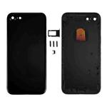 6 in 1 for iPhone 7 (Back Cover + Card Tray + Volume Control Key + Power Button + Mute Switch Vibrator Key + Sign) Full Assembly Housing Cover (Jet Black)