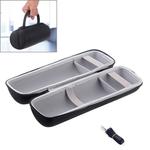 2 in 1 Hard PU Carry Zipper Storage Box Bag + Soft Silicone Cover for JBL Charge 3 Bluetooth Speaker with Shoulder Strap(Grey)