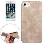 For  iPhone 8 & 7  Crazy Horse Texture Leather Surface Soft TPU Protective Back Case(Grey)