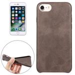 For  iPhone 8 & 7  Crazy Horse Texture Leather Surface Soft TPU Protective Back Case(Brown)