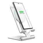 NILLKIN 2 in 1 15W PoweHold Mini Vertical Foldable Detachable Wireless Charger Mobile Phone Holder (Silver)