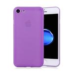 For  iPhone 8 & 7  Frosted Transparent Protective Back Cover Case(Purple)
