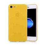 For  iPhone 8 & 7  Frosted Transparent Protective Back Cover Case(Yellow)