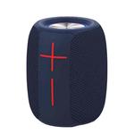 HOPESTAR P22 TWS Portable Outdoor Waterproof Woven Textured Bluetooth Speaker with LED Color Light, Support Hands-free Call & U Disk & TF Card & 3.5mm AUX & FM (Blue)