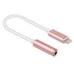 8 Pin to 3.5mm Audio Adapter, Length: About 12cm, Support iOS 13.1 or Above(Rose Gold)