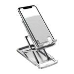 HZ12 Lightweight Foldable and Adjustable Aluminum Alloy Mobile Phone Mechanical Holder (Silver)