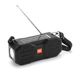 T&G TG634 Outdoor Solar Power Bluetooth Wireless Speaker with FM / Flashlight / TF Card Slot (Black)