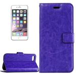 For  iPhone 8 & 7  Crazy Horse Texture Horizontal Flip Leather Case with Magnetic Buckle & Holder & Card Slots & Wallet & Photo Frame(Purple)