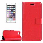 For  iPhone 8 & 7  Crazy Horse Texture Horizontal Flip Leather Case with Magnetic Buckle & Holder & Card Slots & Wallet & Photo Frame(Red)
