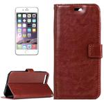 For  iPhone 8 & 7  Crazy Horse Texture Horizontal Flip Leather Case with Magnetic Buckle & Holder & Card Slots & Wallet & Photo Frame(Brown)