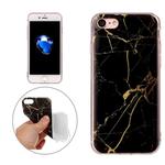 For iPhone SE 2020 & 8 & 7 Black Marble Pattern Soft TPU Protective Case