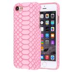 For  iPhone 8 & 7  Snakeskin Texture Paste Skin PC Protective Case(Pink)