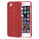 For  iPhone 8 & 7  Snakeskin Texture Paste Skin PC Protective Case(Red)