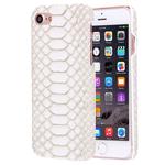 For  iPhone 8 & 7  Snakeskin Texture Paste Skin PC Protective Case(White)