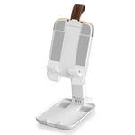 Luggage-shaped Retractable Folding Desktop Stand for Mobile Phones and Tablets Under 13 inch (White)
