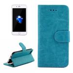 For  iPhone 8 & 7  Crazy Horse Texture Horizontal Flip Leather Case with Holder & Card Slots & Wallet & Photo Frame (Blue)