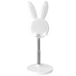 03247 Rabbit Retractable Phone Lazy Bracket Foldable Desktop Holder(White)