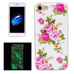 For  iPhone 8 & 7  Noctilucent Rose Flower Pattern IMD Workmanship Soft TPU Back Cover Case