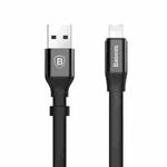 Baseus Aluminium Alloy 0.23m 2A 8 Pin to USB+Micro USB 2 in 1 Portable Data Transfer Sync Charging Cable(Black)