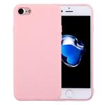For  iPhone 8 & 7  Solid Color TPU Protective Case Without Round Hole(Pink)