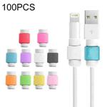 100 PCS Headphone Wire Data Cable Protection Cover Winder Cord Wrap Organizer, Random Color Delivery