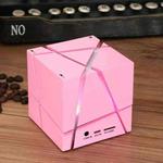 Qone 2 Cube Mini Portable Card Wireless Bluetooth Speaker(Pink)