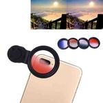 DS-2017001 5 in 1 Gradient Mirror Lens Kits Gradient (Green + Blue + Orange + Red) with Lens Clip, For iPhone, Galaxy, Sony, Lenovo, HTC, Huawei, Google, LG, Xiaomi and other Smartphones