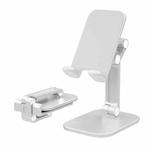 T6 Phone Lazy Bracket Foldable Desktop Holder(White)