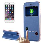 For  iPhone 8 & 7  Horizontal Flip Leather Case with Call Display ID & Holder(Blue)