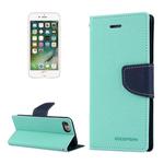 GOOSPERY FANCY DIARY for  iPhone 8 & 7  Cross Texture Horizontal Flip Leather Case with Card Slots & Wallet & Holder(Mint Green)