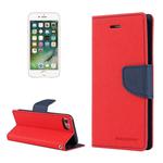 GOOSPERY FANCY DIARY for  iPhone 8 & 7  Cross Texture Horizontal Flip Leather Case with Card Slots & Wallet & Holder(Red)
