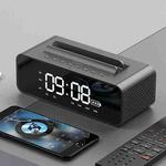 Oneder V06 Smart Sound Box Wireless Bluetooth Speaker, LED Screen Alarm Clock, Support Hands-free & FM & TF Card & AUX & USB Drive (Grey)