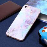 For iPhone SE 2020 & 8 & 7 Pink Gold Marble Pattern Soft Protective Back Cover Case
