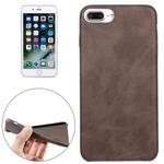 For iPhone 8 Plus & 7 Plus   Crazy Horse Texture Leather Surface Soft TPU Protective Back Case(Brown)