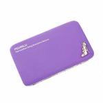 Multi-function High Heels Pattern Wallet Leather Case for Below 5.5 inch Smartphones with Card Slots & Photo Frame, Size: 17.5*10*2.8 cm(Purple)