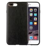 For iPhone 8 Plus & 7 Plus   Crazy Horse Texture PU + TPU Protective Back Case(Black)