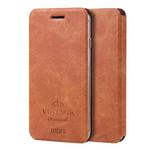 MOFI VINTAGE for iPhone 8 Plus & 7 Plus   Crazy Horse Texture Horizontal Flip Leather Case with Card Slot & Holder(Brown)