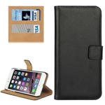 For iPhone 8 Plus & 7 Plus   Genuine Split Horizontal Flip Leather Case with Holder & Card Slots & Wallet(Black)